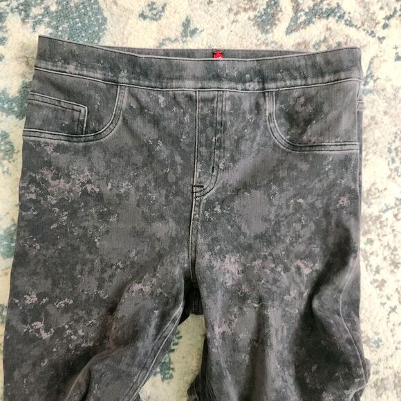 Spanx Jeanish Ankle Leggings Women's Large Acid Wash Pull On Skinny Comfort - Picture 3 of 12